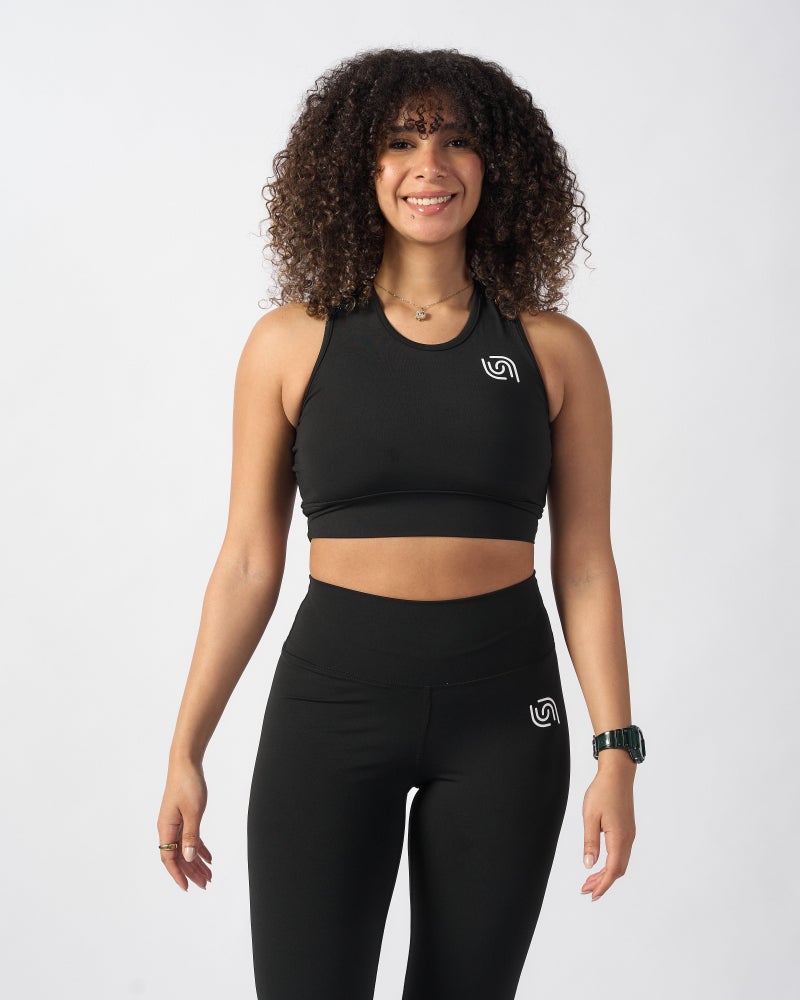 Beyond sportswear Women's Black Essential Sports Bra - Image 1